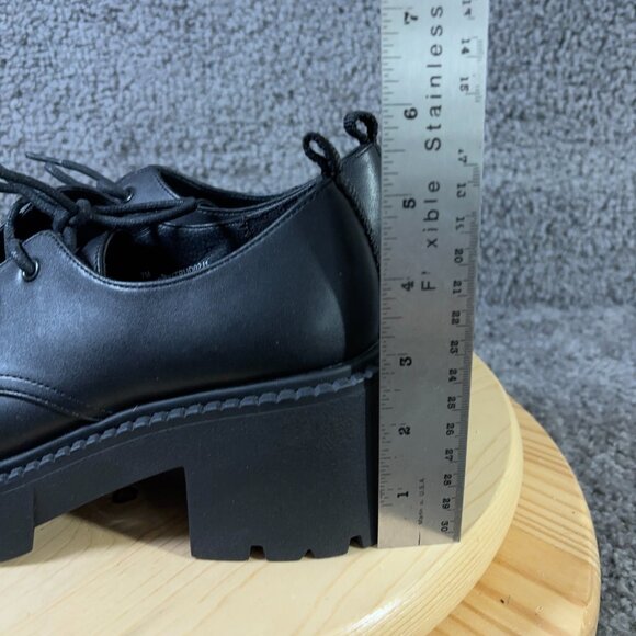 Madden Girl Oxford Shoe Trudy Womens Size 7 Black Platform Chunky Heel Goth Punk - Picture 5 of 8